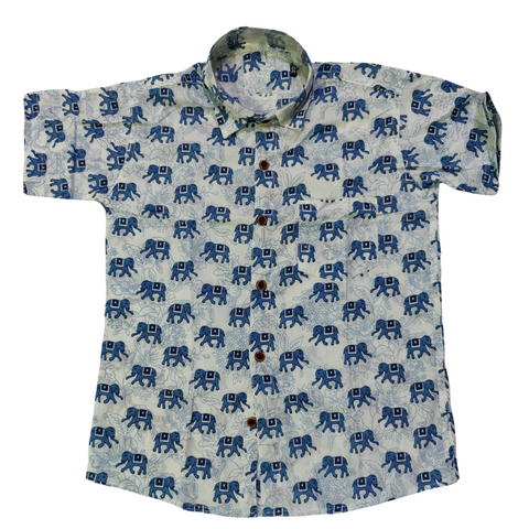Jaipur Cotton Shirt - Elephant Print