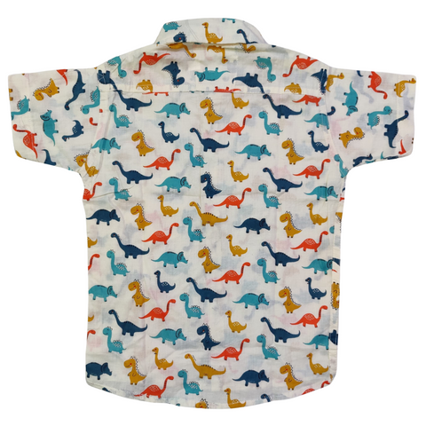 Jaipur Cotton Shirt - Dinosaur print