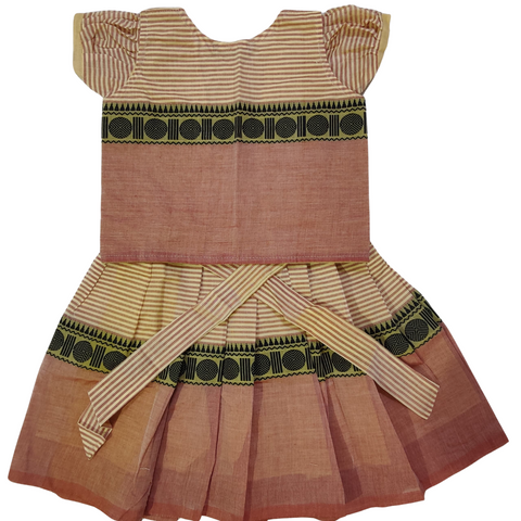 Traditional Cotton Frock with Jacket for Girls