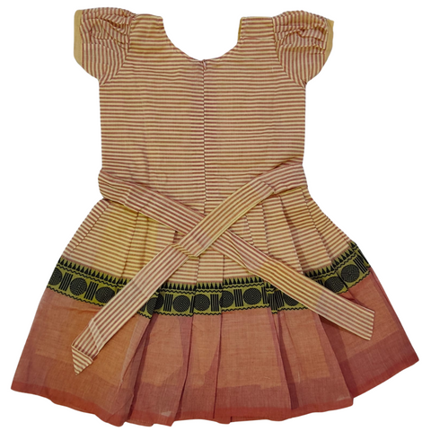 Traditional Cotton Frock with Jacket for Girls