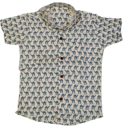 Jaipur Cotton Shirt - Grey Camel