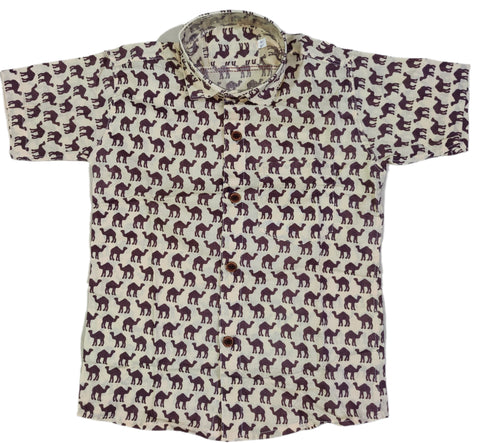 Jaipur Cotton Shirt - Brown Camel