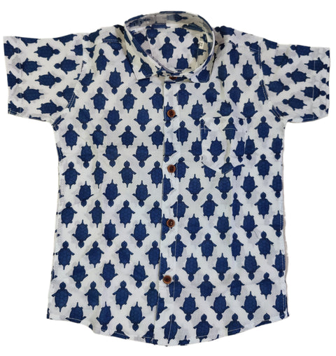 Jaipur Cotton Shirt - Tortoise Print
