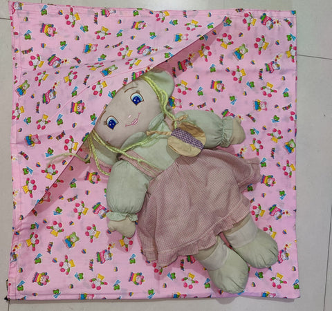 Swaddle with hood in poplin cotton