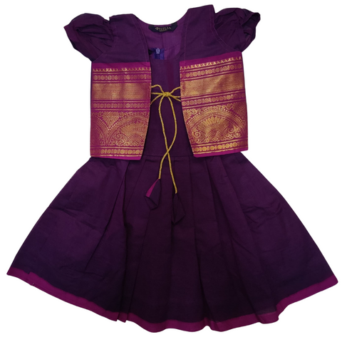 Cotton frock with Jacket