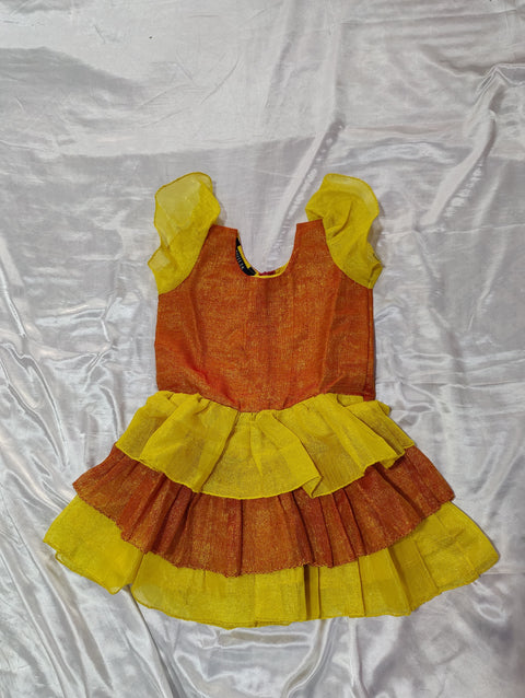 Frill Frock in shimmer fabric