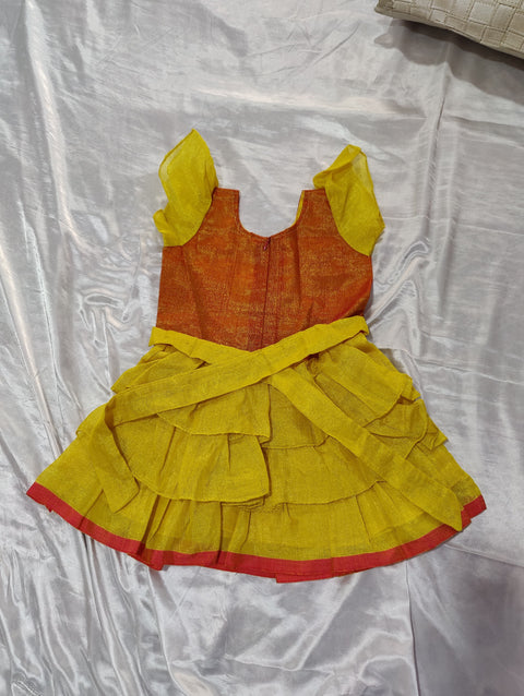 Frill Frock in shimmer fabric