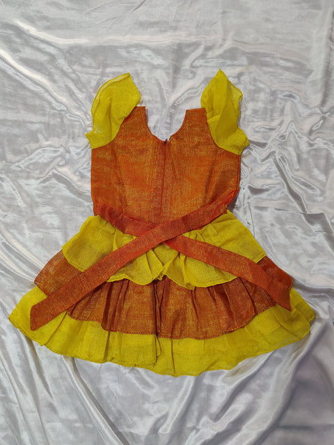 Frill Frock in shimmer fabric