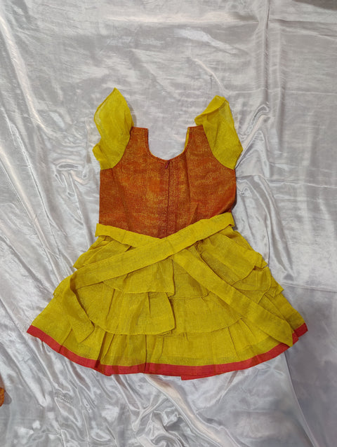 Frill Frock in shimmer fabric