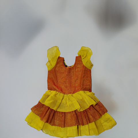 Frill Frock in shimmer fabric